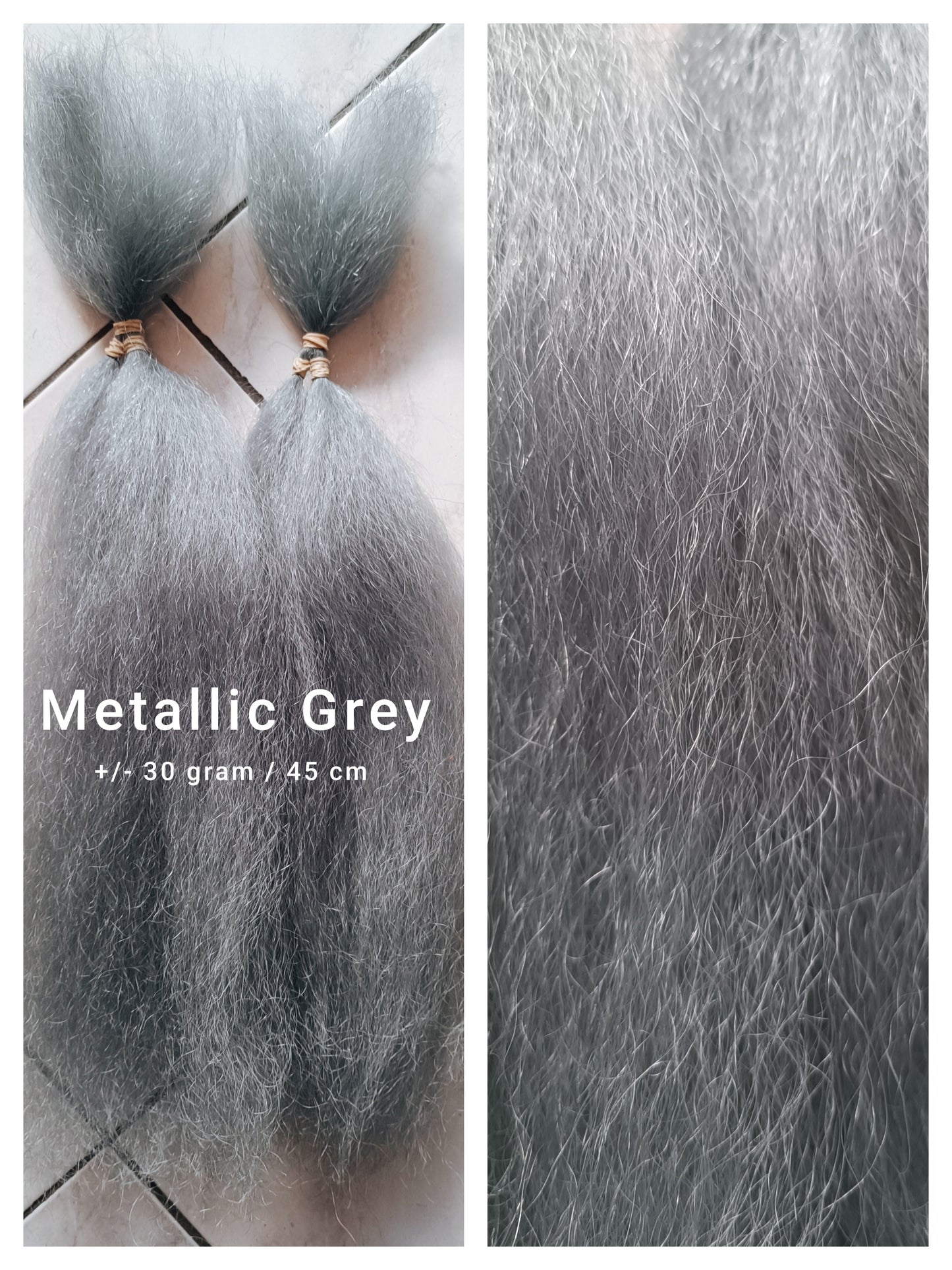 Metallic Grey Yak hair